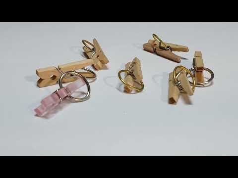 Mini Clothespin Clips w/ Ring – DIY Crafts