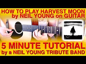 HOW TO PLAY Harvest Moon Neil Young on guitar | 5 MINUTE LESSON & TUTORIAL