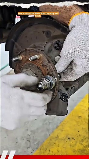 How to Install Car Wheel Bolts Correctly and Safely #shorts #brakesystem #mechanic