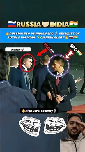 🔥RUSSIAN FSO VS INDIAN SPG🗿 SECURITY OF PUTIN & PM MODI ⚡ON HIGH ALERT🔥🇷🇺🇮🇳 #shorts #spg