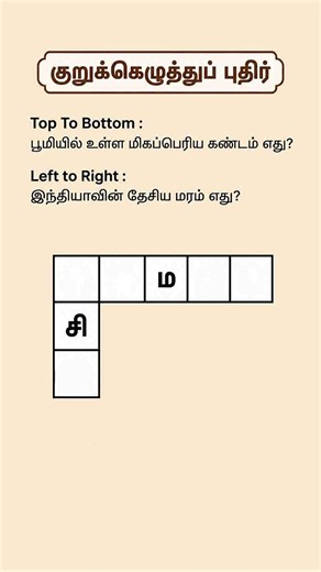 Can You Solve This Crossword Puzzle? 🧩 | General Knowledge Quiz | Geethanjali Selvan