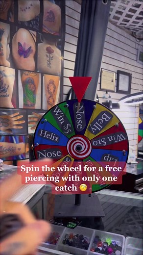 Spin the wheel for a free piercing 🤪 (TRIGGER WARNING ⚠️) #DanceWithTurboTax #nosepiercing #nosepiercings #nostrilpiercing #nosepiercingcheck #piercingtok #piercingtiktok #piercings #bodypiercings #piercinglovers #piercingvideo #fyp #foryou #foryoupage