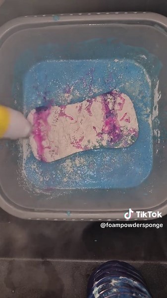 Satisfying ASMR Sponge Cleaning with Foam and Powder
