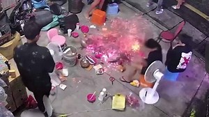 Grill explodes as friends cook food in front yard