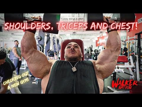 Nick Walker | CHECKING OUT A NEW GYM! | SHOULDER, TRICEPS AND CHEST! | POSING UPDATE!