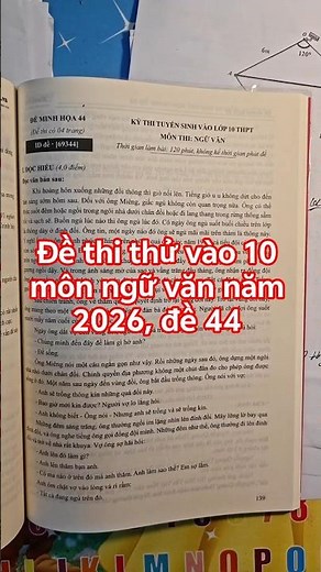 Đề thi thử vào 10 môn ngữ văn năm 2026, đề 44