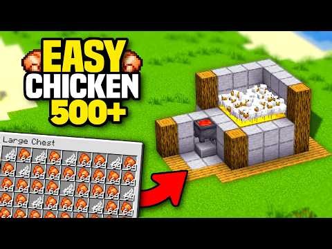 NEW EASIEST Automatic CHICKEN FARM! (Minecraft 1.21/26.1)