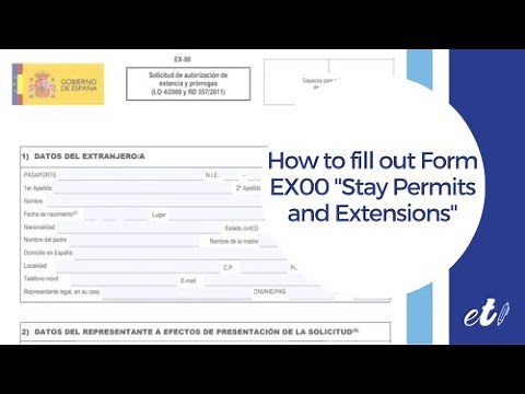 🖊 How to fill out Modelo EX00 "Stay Permits and Extensions in Spain"