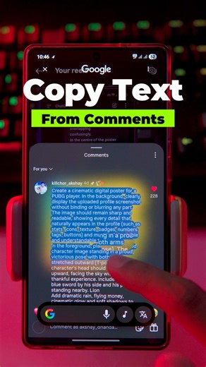 Akshay Dhanda on Instagram: "How to copy text from image and instagram comments 😍 #mobiletricks #tech #viral #instagram #trending #reels #smartphone #mobiletips #socialmediatips"