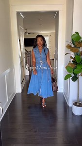 12K views · 115 reactions | Can we talk about this jean dress real quick?? I love everything about it: the fit, the style, and it’s modest too! Definitely my new fave.  #jeandress #denimstyle #modestfashion #momstyle #modestlooks #everydayoutfit #denimlove #styleinspo #explore #fashionfinds #ootdstyle . . . Comment SHOP below to receive a DM with the link to this post on my LTK ⬇ https://liketk.it/5kLYo #ltkmidsize #ltkstyletip #ltku | Martha B. Dove | Facebook