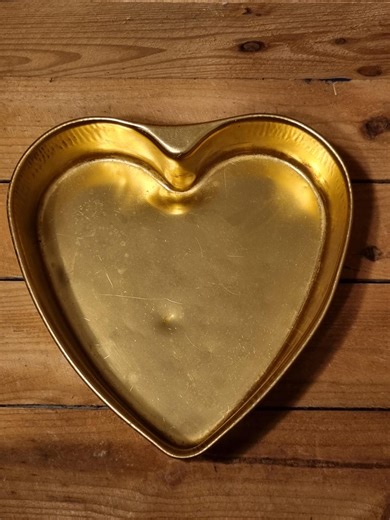 Vintage Heart Shaped Cake Copper Coloured Cake Mould/baking Tin - Etsy