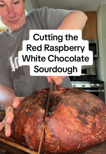 Sourdough Laughs: Baking Red Raspberry White Chocolate Bread
