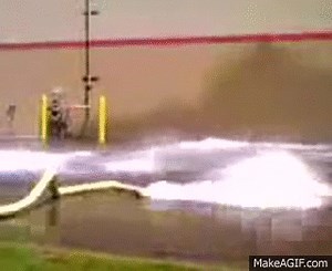 Fire hose on the loose on Make a GIF