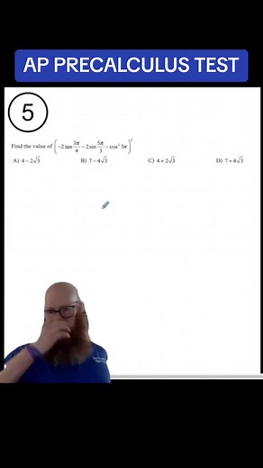 AP Pre calculus Test Question 5 Solution