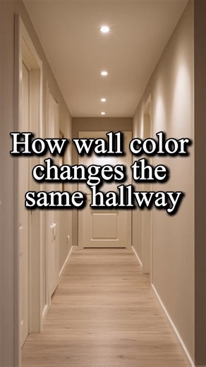Olena Prykhodko on Instagram: "How Wall Color Changes a Hallway Interior (Design Experiment) Same hallway. Same layout. Different wall colors. This video shows how wall color alone can completely change the feeling of a hallway — from brighter and wider to warmer, calmer, or more dramatic. A simple design experiment that proves why wall color matters more than you think. #InteriorDesign #WallColor #HomeDesign"