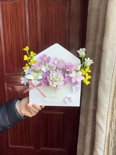 DIY Twisted Stick Pink Envelope Bouquet - Money-Saving Craft Idea