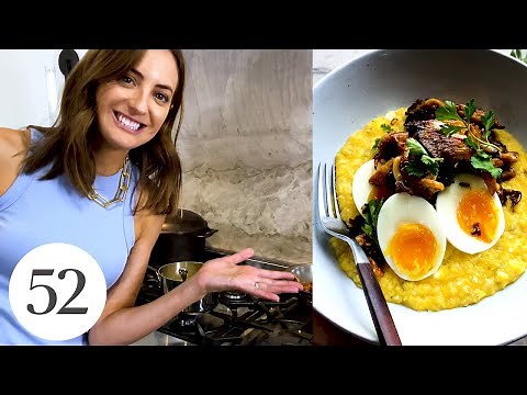 Sweet Corn Grits with Wild Mushrooms | At Home With Us