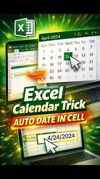 Add Digital Calendar in Excel 📅 | Insert Date with One Click⚡#viral #viralshorts #exploremore #excel