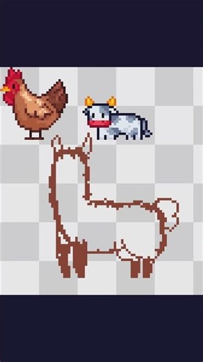 Cuet llama character pixel art #illustration #pixelart