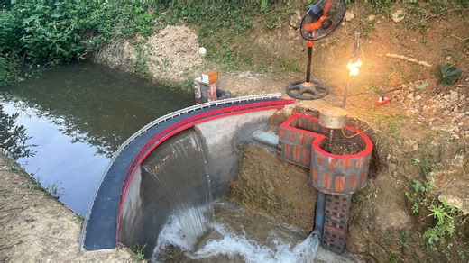 Construction of mini hydroelectric power plant 220V-2kw/h
