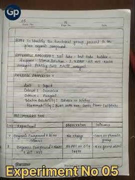 Experiment N0. 4 to 6 | Functional groups | Class 12th Chemistry | Practical |Test