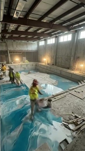“Concrete to Resort-Level Indoor Pool” #timelapse