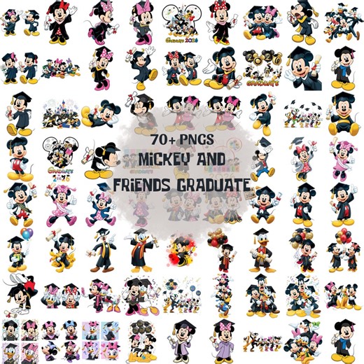 70+ Mickey Graduation Design PNG Mouse Graduation Clipart High Resolution Png Design Mouse Png - Etsy
