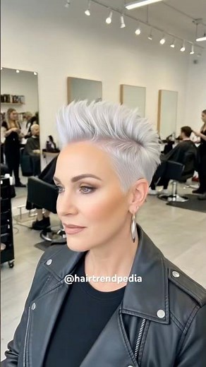 Why This Spiky Platinum Pixie With Undercut Is Taking Over 2025! #hairstyle