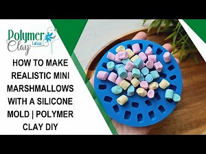 How to Make Realistic Mini Marshmallows with a Silicone Mold | Polymer Clay DIY