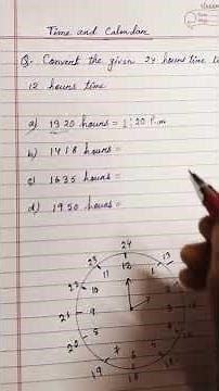 #maths #time and calendar #question #convert the 24 hours time to 12 hours time