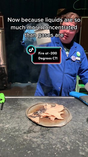 Can we light a fire with something that is almost 200 degrees below 0? 🥶🔥🧪#science #learnscience #sciencetiktok #fire