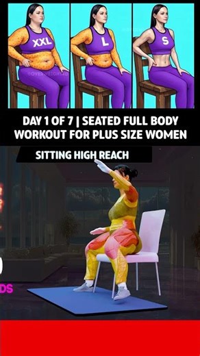 Day 1 Seated Full Body Workout for Beginners Joint Friendly #shorts #fitness #workout
