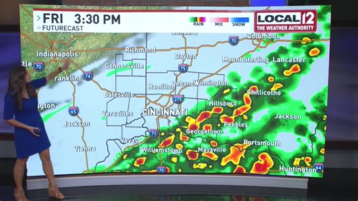 Let's Walk through our wacky weekend weather! ❄️Models are coming into agreement that there looks to be measurable snowfall possible east. Thankfully, surface temperatures are still WELL ABOVE freezing but it could snarl traffic if comes down heavier at times and will likely stick to elevated surfaces if the wind allows. Buckle up, we are in for a ride. 🎢 LOCAL 12, WKRC-TV | Tera Blake