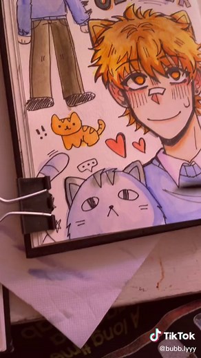 Painting process! :) this was so fun to color ❤️ #fyp #art #drawing #watercolor #purrfecttale #speedpaint #lineart #