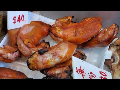 一日10隻脆皮#燒豬，肥美#燒豬，玫瑰露#油鷄，爆汁#燒腩骨，脆皮#燒乳豬，肥美腩仔#叉燒，#燒鴨 #旅游 #燒臘 #香港美食 #新強記 #香港燒鵝排名 #必食榜 StreetFood