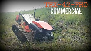 www.RemoteMowers.com The TRX-42-PRO is hands down the most practical slope mower there is. Built on a zero turn mower foundation, service and maintenance is a snap. No need to have a degree in engineering when it comes time for service and maintenance. Performance is where this bad boy shines. Maintaining 50 degree slopes without causing turf damage is where it's at. | Remote Control Lawn Mowers