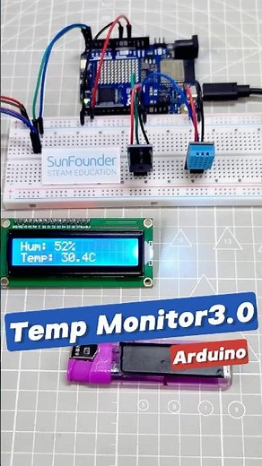 Arduino Temperature & Humidity Monitor with Buzzer Alert 🔔 #arduino #arduinoproject