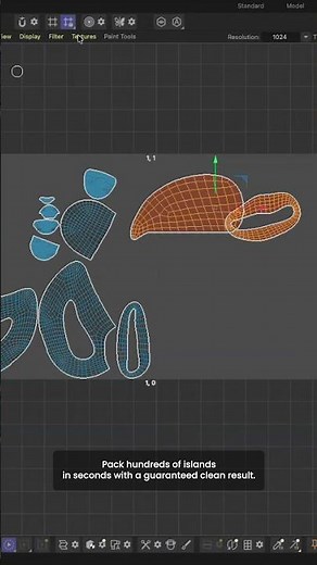 Cinema 4D 2026.3 UV Editor – Pack Hundreds of Islands in Seconds and Refine