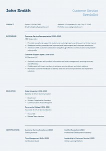 Customer Service Specialist Resume Template - Etsy