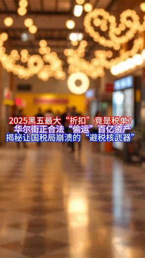 【Boss说美国】2025黑五最大“折扣”竟是税单？华尔街正合法“偷运”百亿资产！揭秘让国税局崩溃的“避税核武器”#美国经济 #避税 #ETF #黑色星期五 #贫富差距 #华尔街 #国税局 #BOXX