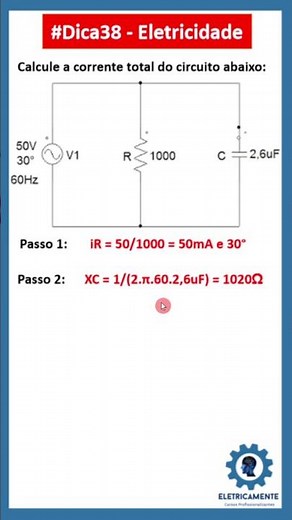 #Tip38 Parallel RC circuit step by step exercise
