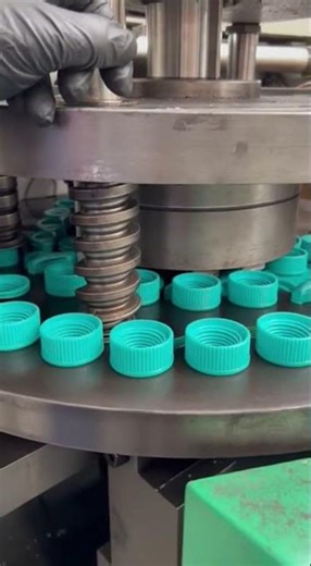 Woman Operating Bottle Cap Manufacturing Machine #PlasticProduction