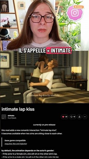*NEW MOD* From Simkatu called "Intimate Lap Kiss"! 💋 #sims4 #lessims4 #sims4cc #thesims4