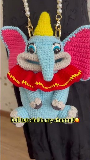 Dumbo Big Mouth Bag Crochet Tutorial | Cute Dumbo Bag Crochet 🐘✨ | DIY Big Mouth Bag🧶 #crochet #diy