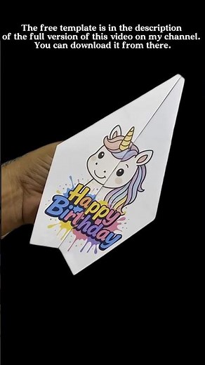Diy Unicorn Birthday Paper Plane / Fold&Fly + Free Template