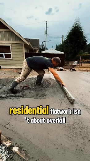 🏗️ RESIDENTIAL CONCRETE ≠ COMMERCIAL CONCRETE Why Big Equipment Isn’t Always the Answer We hear it all the time in the comments: “Why don’t you just use a power screed?” Or “Commercial crews do it faster with bigger gear.” Here’s the truth: on a residential slab, hauling in commercial machines is overkill. ⸻ ⚖️ OVERKILL VS. SKILL • You don’t need a 10,000 lb roller to compact two inches of gravel • You don’t need a massive power screed in a backyard patio • Big gear doesn’t speed things up here
