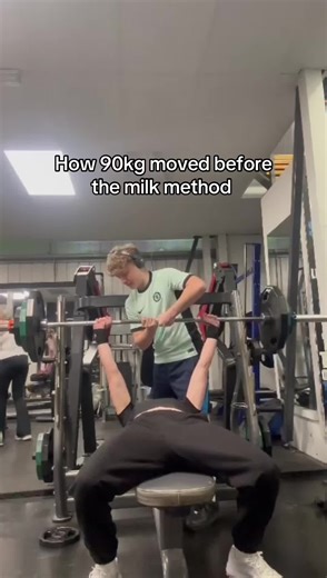 Milk = easy bench gains #benchpress #gym #viral #fyp #100kg