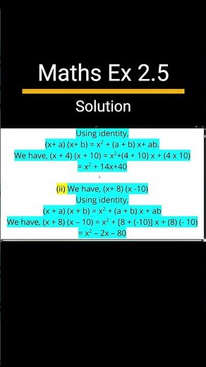 Maths Class 9 Chapter 2 Exercise 2.5 Solutions | Polynomials Class 9 NCERT Solutions CBSE #shorts