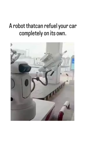 ELITE BALL🥸 on Instagram: "The post showcases a video of a Chinese-developed autonomous robotic arm at a gas station in Guangxi Zhuang Autonomous Region, which uses computer vision and sensors to detect the vehicle, open the fuel cap, insert the nozzle, pump fuel, and securely replace the cap in about 30 seconds without human intervention. This technology builds on prototypes tested since 2021, with recent 2026 pilots expanding to full stations under initiatives like those from China's moderniz