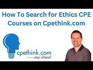 How To Search for Ethics CPE Courses on Cpethink com